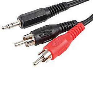 Daichi AL644 2 x RCA Plugs to 3.5mm Plug 1.2m - Macsound Electronics & Theatrical Supplies