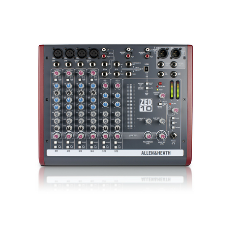 Allen & Heath ZED-10 Mixer - Macsound Electronics & Theatrical Supplies