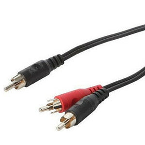 Daichi AL604 Audio Adaptor Lead 1 x RCA Plug to 2 x RCA Plugs 1.2m - Macsound Electronics & Theatrical Supplies