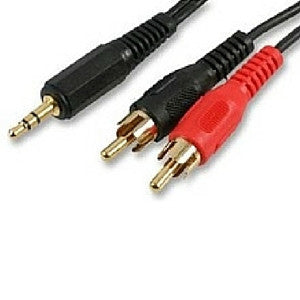 Daichi AL640 2 x RCA Plugs to 3.5mm Plug 1.2m - Macsound Electronics & Theatrical Supplies