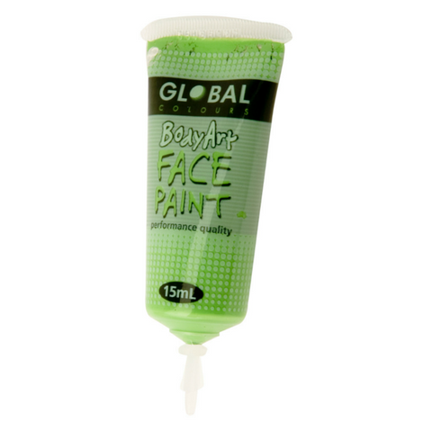 Global Colours BodyArt Face & Body Paint 15ml - Light Green - Macsound Electronics & Theatrical Supplies