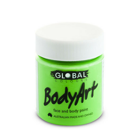 Global Colours BodyArt Face & Body Paint 45ml - Neon Green - Macsound Electronics & Theatrical Supplies