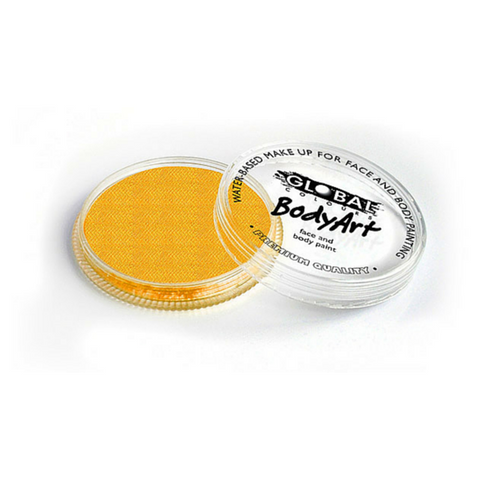 Global Colours Cake Makeup 32g - Metallic Gold - Macsound Electronics & Theatrical Supplies
