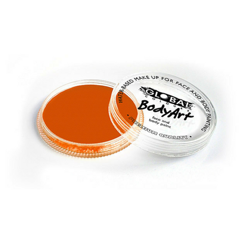 Global Colours Cake Makeup 32g - Neon Orange - Macsound Electronics & Theatrical Supplies