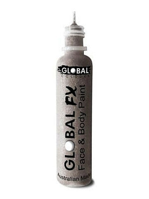 Global Colours BodyArt Global FX 32ml - Silver - Macsound Electronics & Theatrical Supplies
