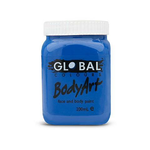 Global Colours BodyArt Face & Body Paint 200ml - Deep Blue - Macsound Electronics & Theatrical Supplies