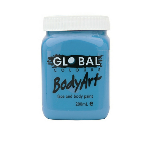Global Colours BodyArt Face & Body Paint 200ml - Murf Blue - Macsound Electronics & Theatrical Supplies