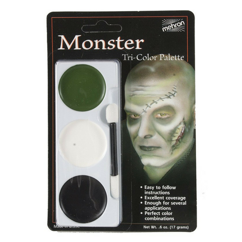 Mehron Tri-Colour Make Up Palette - Monster