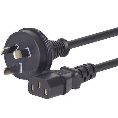 Black IEC Power Lead Cable Moulded Plug Approx 1.8m - Macsound Electronics & Theatrical Supplies