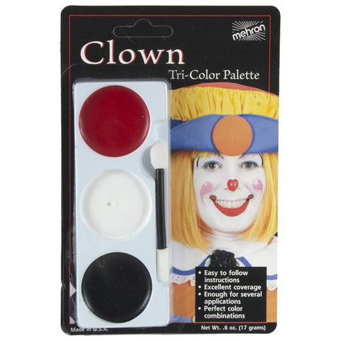 Mehron Tri-Colour Make Up Palette - Clown