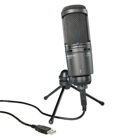 Audio Technica AT2020-USB+ USB Cardioid Condenser Microphone - Macsound Electronics & Theatrical Supplies