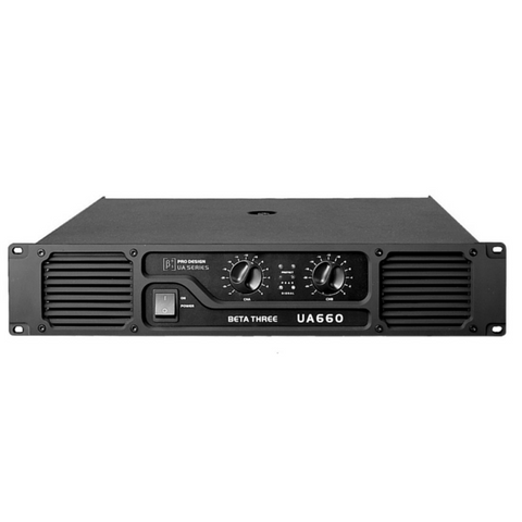 Beta3 UA660 2 Channel Professional Power Amplifier 2x330W/8ohm - Macsound Electronics & Theatrical Supplies
