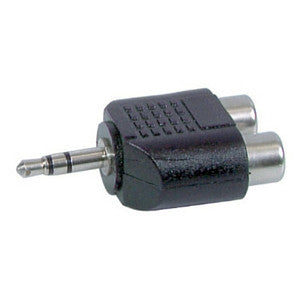 Daichi AD1230 Plug Adaptor - Headphones/RCA 3.5mm Plug to 2 x RCA Female - Macsound Electronics & Theatrical Supplies