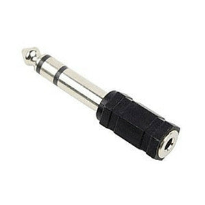Daichi AD212 6.35mm Stereo Plug to 3.5mm Stereo Socket Adaptor - Macsound Electronics & Theatrical Supplies