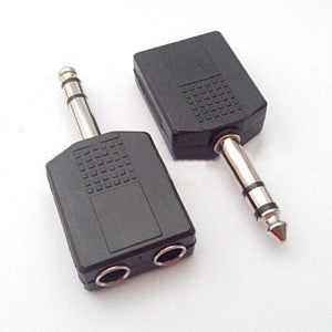 Daichi AD2220 6.3mm Stereo Plug to 2 x 6.3mm Stereo Socket Convertor - Macsound Electronics & Theatrical Supplies
