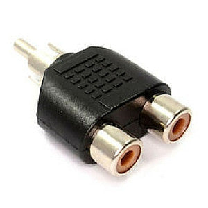 Daichi AD3130 Plug Double Adaptor RCA Plug to 2 x RCA Plugs - Macsound Electronics & Theatrical Supplies