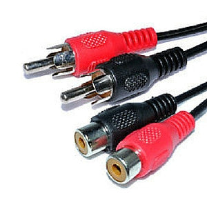 Daichi AL628 2 x RCA Plugs to 2 x RCA Sockets 1.2m - Macsound Electronics & Theatrical Supplies