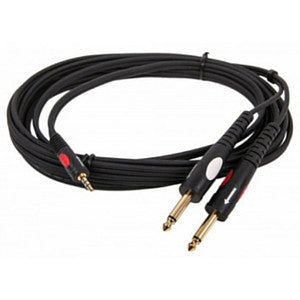 Die Hard DH545LU3 Jack Stereo 3.5mm to 2 Jack Mono 6.3mm - 3m - Macsound Electronics & Theatrical Supplies