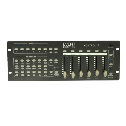 Event Lighting KONTROL36 6 x RGBWAU Fixture DMX Controller