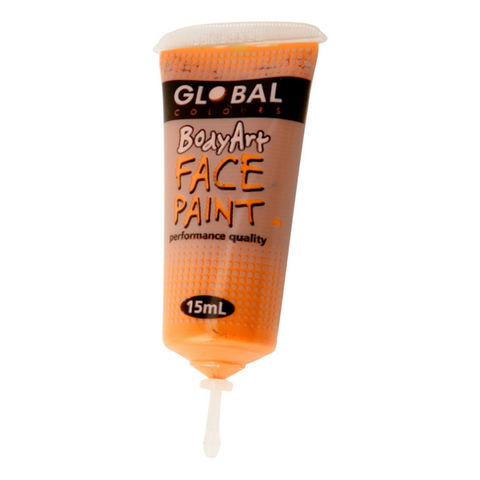 Global Colours BodyArt Face & Body Paint 15ml - Orange - Macsound Electronics & Theatrical Supplies