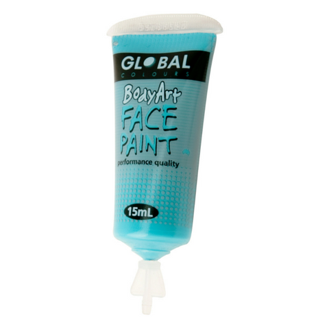Global Colours BodyArt Face & Body Paint 15ml - Turquoise - Macsound Electronics & Theatrical Supplies