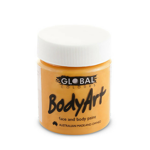 Global Colours BodyArt Face & Body Paint 45ml - Orange - Macsound Electronics & Theatrical Supplies