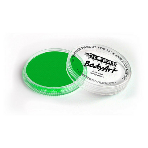 Global Colours Cake Makeup 32g - Neon Green - Macsound Electronics & Theatrical Supplies