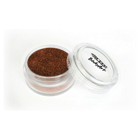 Global Colours BodyArt Cosmetic Glitter 4g - Copper - Macsound Electronics & Theatrical Supplies