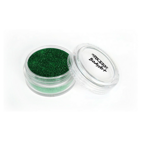 Global Colours BodyArt Cosmetic Glitter 4g - Emerald Green - Macsound Electronics & Theatrical Supplies