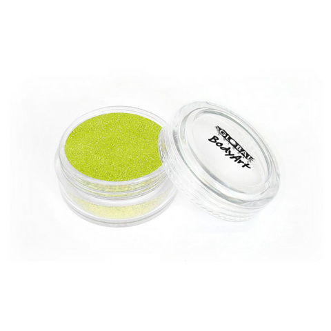 Global Colours BodyArt Cosmetic Glitter 4g - Iridescent Yellow - Macsound Electronics & Theatrical Supplies