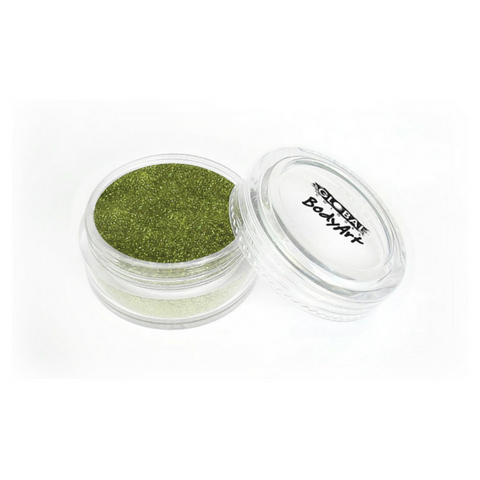 Global Colours BodyArt Cosmetic Glitter 4g - Lime Green - Macsound Electronics & Theatrical Supplies