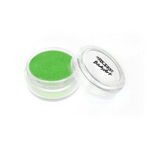 Global Colours BodyArt Cosmetic Glitter 4g - Neon Green - Macsound Electronics & Theatrical Supplies