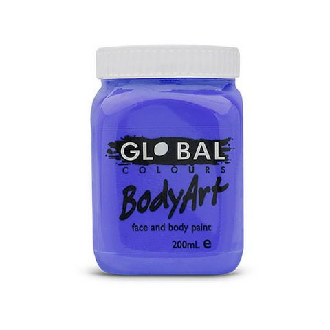 Global Colours BodyArt Face & Body Paint 200ml - Purple - Macsound Electronics & Theatrical Supplies