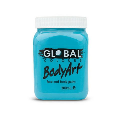 Global Colours BodyArt Face & Body Paint 200ml - Turquoise - Macsound Electronics & Theatrical Supplies