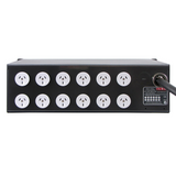 LSC RED3 12 Channel x 10A Dimmer Rack with three phase tail and plug. - Macsound Electronics & Theatrical Supplies