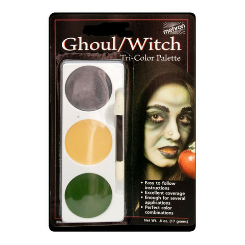 Mehron Tri-Colour Make Up Palette - Witch/Ghoul