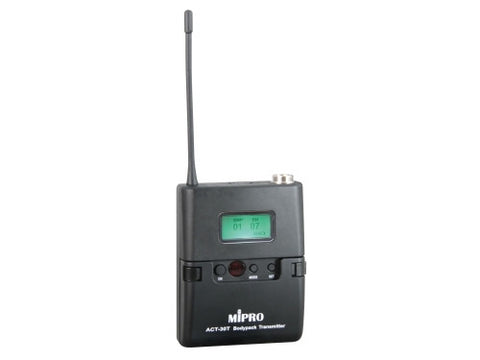 Mipro ACT30T Miniature Body Pack Transmitter with LCD Screen & MU53L Lapel Microphone - Macsound Electronics & Theatrical Supplies