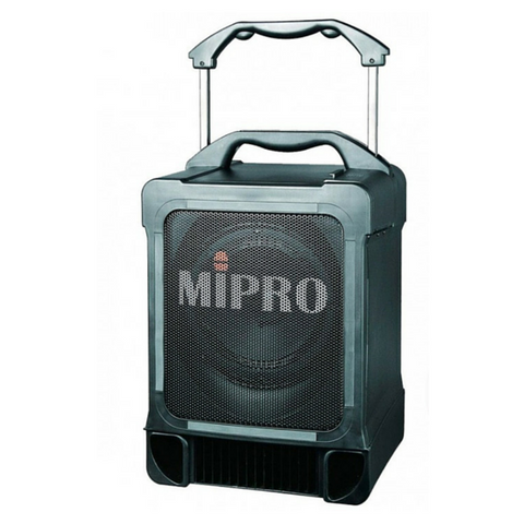 Mipro MA707PAM6 Portable 100w PA System with UHF Wireless Microphone Receiver - Macsound Electronics & Theatrical Supplies