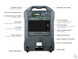 Mipro MA707CDMB6 Portable 100w PA System with UHF Wireless Microphone Receiver & CDM2BP Bluetooth, CD, MP3 & USB Player