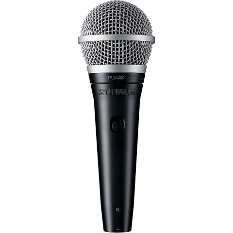 Shure PGA48XLR Vocal Cardioid Dynamic Microphone with XLR-XLR Cable - Macsound Electronics & Theatrical Supplies